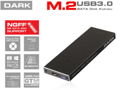 Dark Dsem2 USB3.0 - M.2 SATA Disk Kutusu - DK-AC-DSEM2
