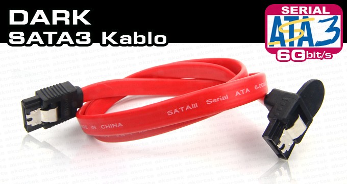 DARK (DK-CB-SATA3L50), Sata3, 50cm, HDD/Optik, Kilitli Bağlantı Kablosu