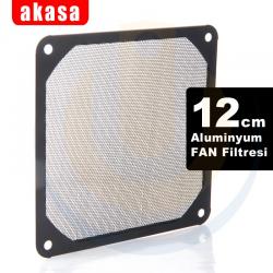 AKASA (AK-GRM120-AL01-BK), 12cm, Alüminyum Fan, Filtresi 