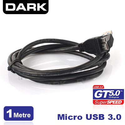 DARK (DK-CB-USB3MICROB), 1 metre, USB 3.0, Micro B Taşınabilir Disk Kablosu