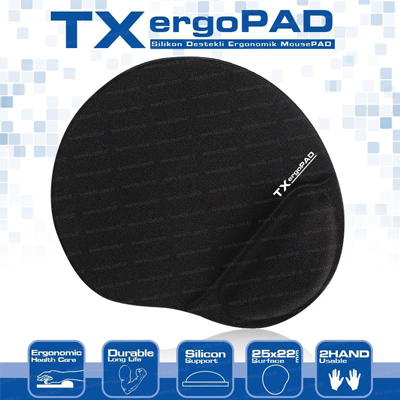 TX ErgoPad Plus (TXACMPAD01) Bilek Jel Destekli Mousepad