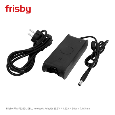 FRISBY FPA-7226DL Notebook Adaptör (Dell) 19.5V-4,62A (7.4*5.0)