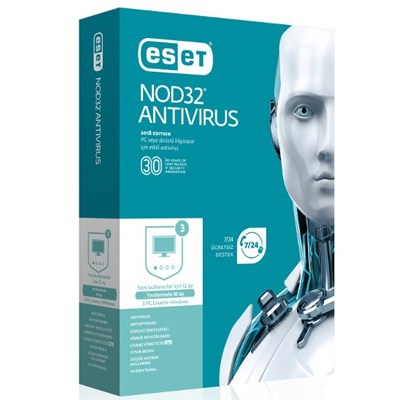 ESET NOD32 Antivirüs (3 Kullanıcı Kutu)