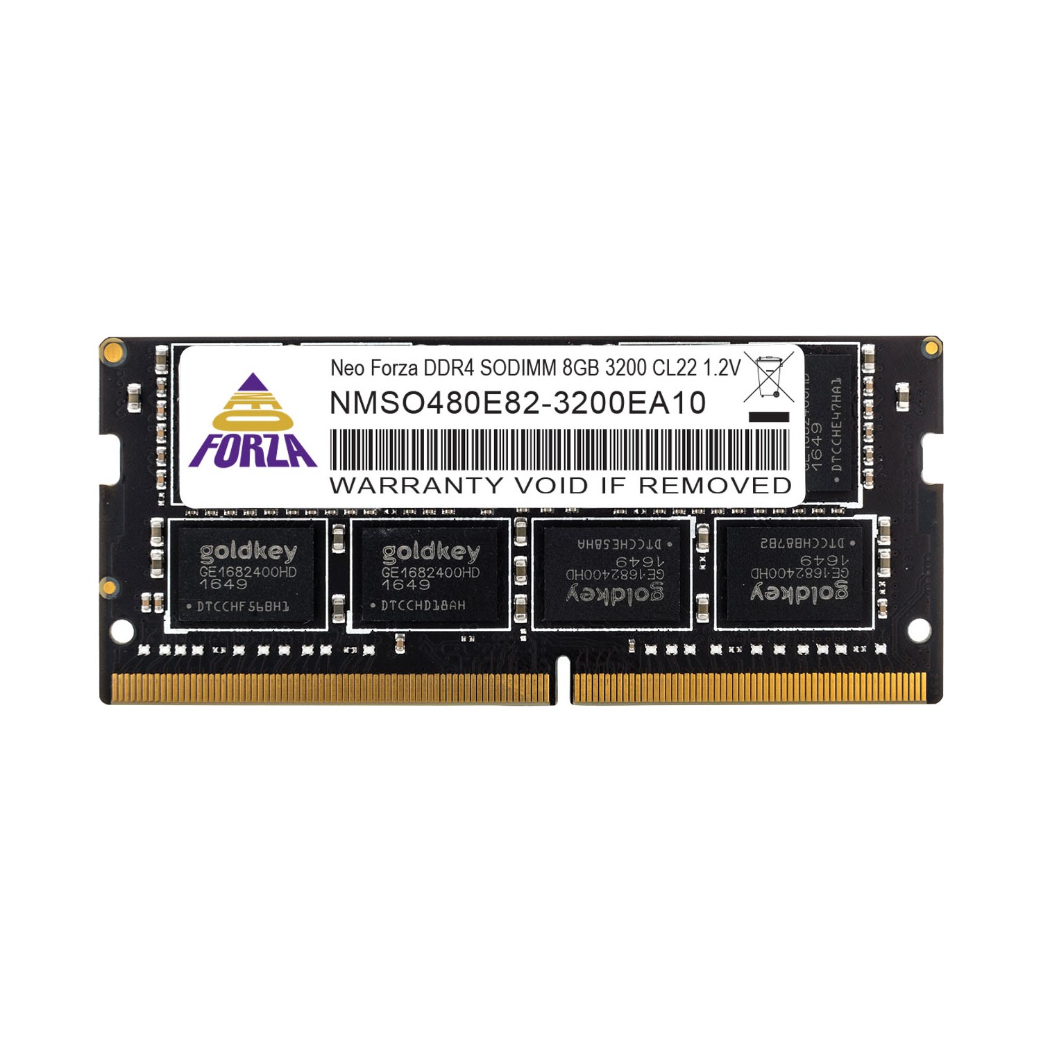 NEOFORZA 8GB 3200MHz CL22 1.2V DDR4 SODIMM - NMSO480E82-3200EA10  
